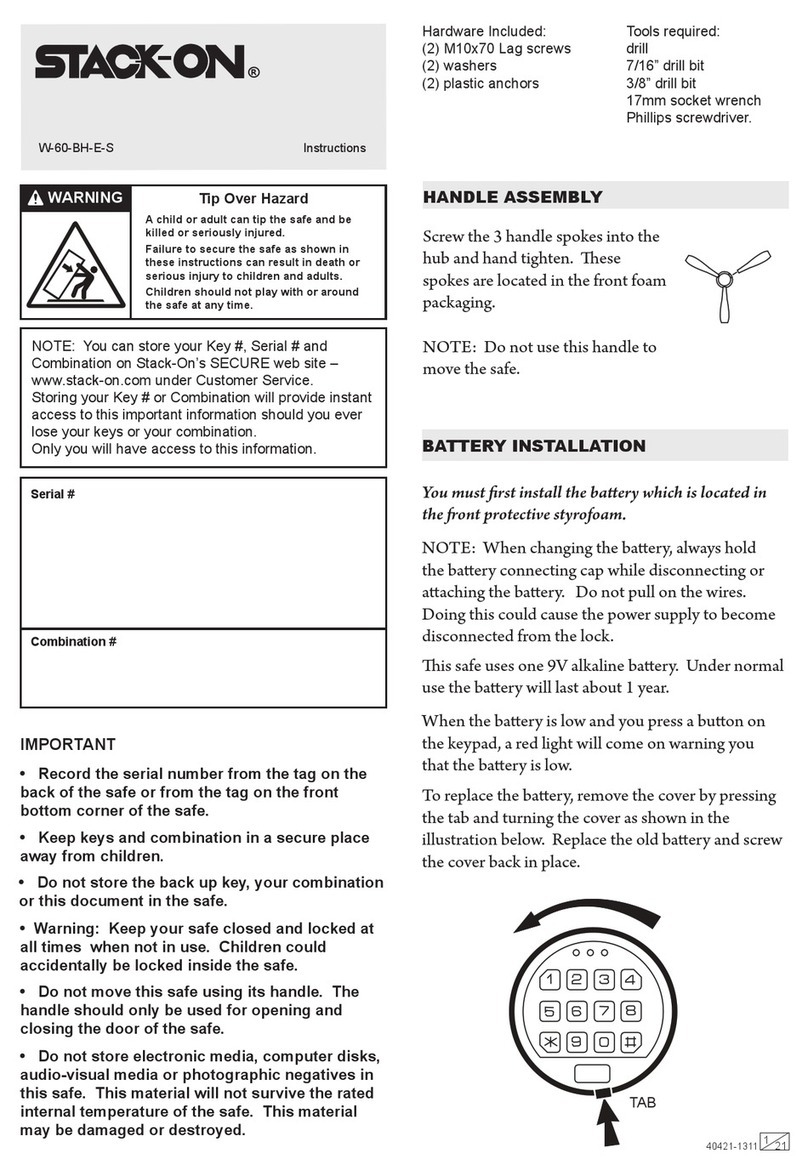 Stack-On W-60-BH-E-S User manual Stack-On W-60-BH-E-S User manual
