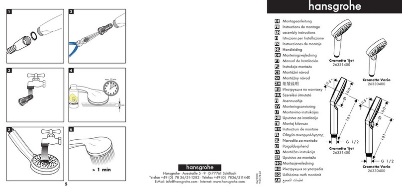 Hans Grohe Crometta 1jet 26331400 Assembly instructions