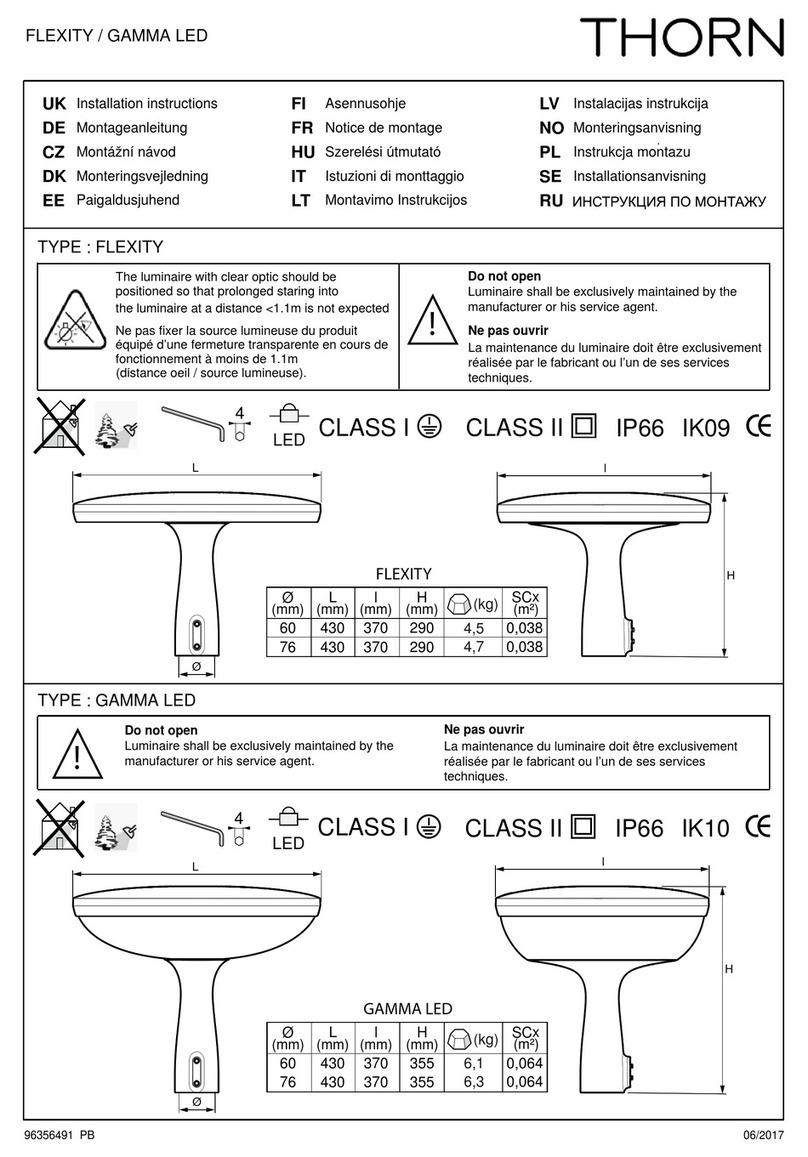 Thorn FLEXITY installation instructions