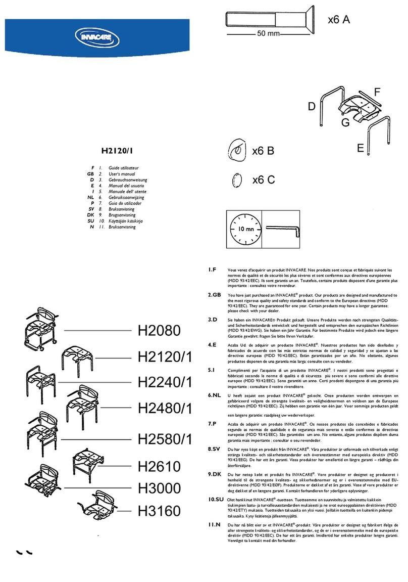 Invacare H2120/1 User manual Invacare H2120/1 User manual