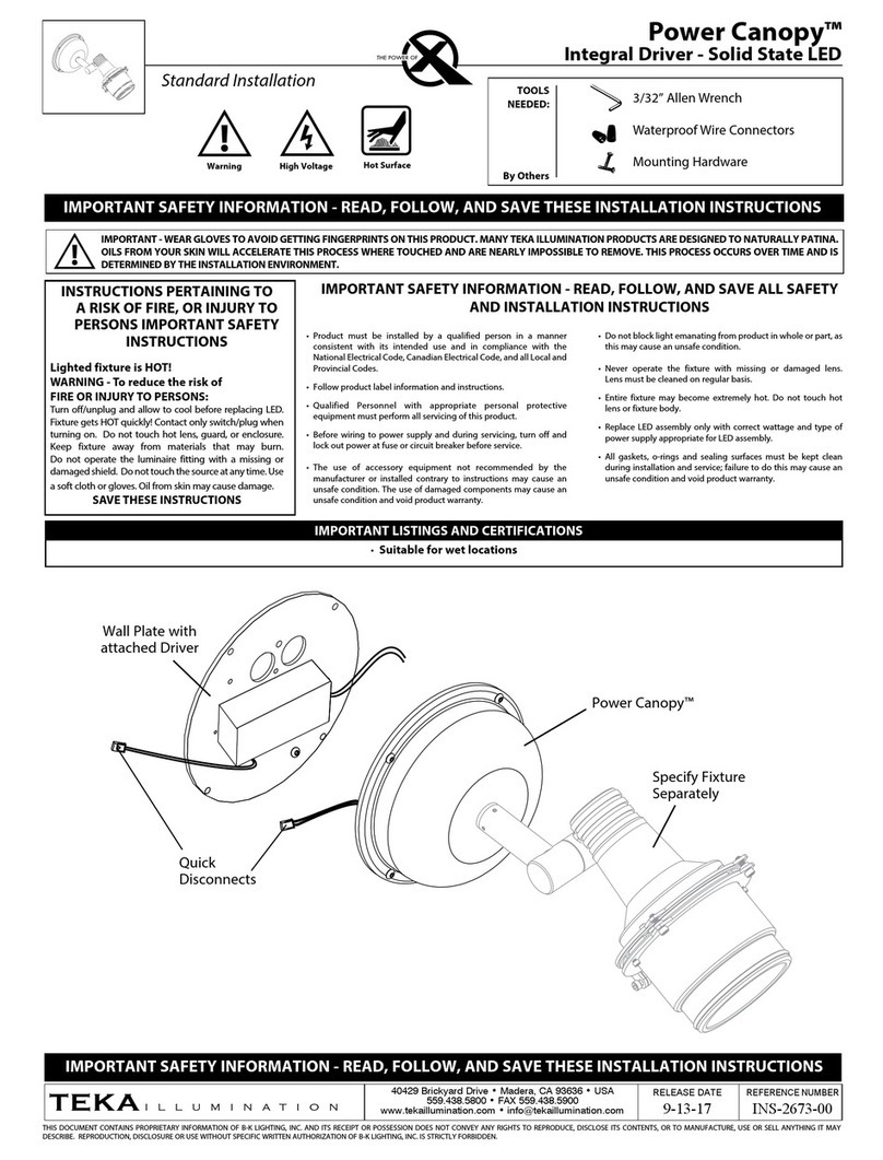 Teka Power Canopy User manual