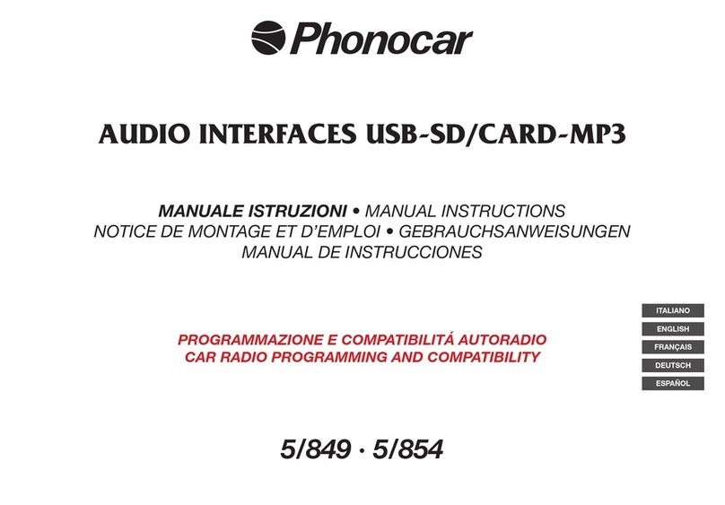 Phonocar 5/849 instruction manual