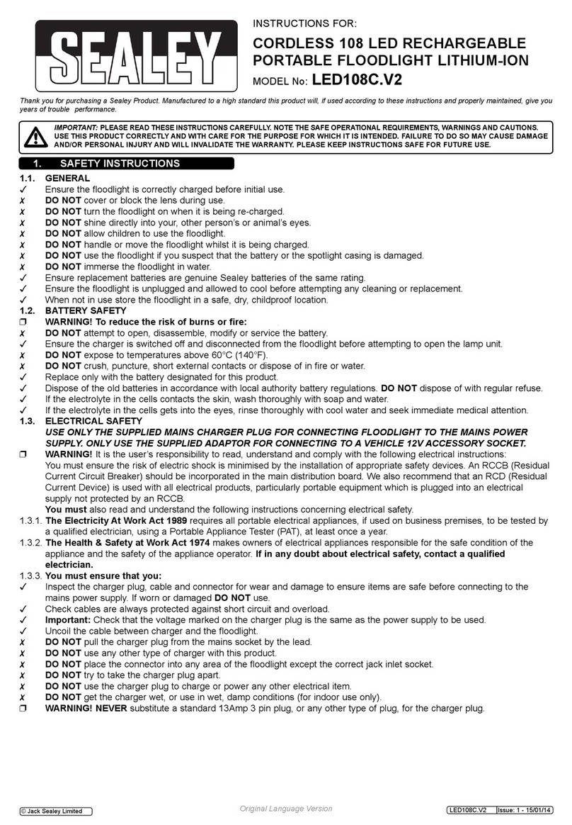 Sealey LED108C.V2 User manual