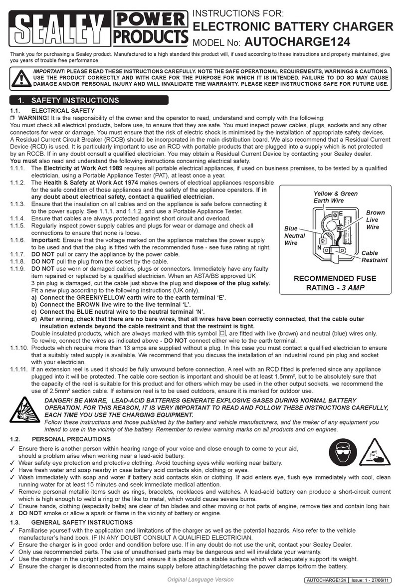 Sealey AUTOCHARGE124 instructions