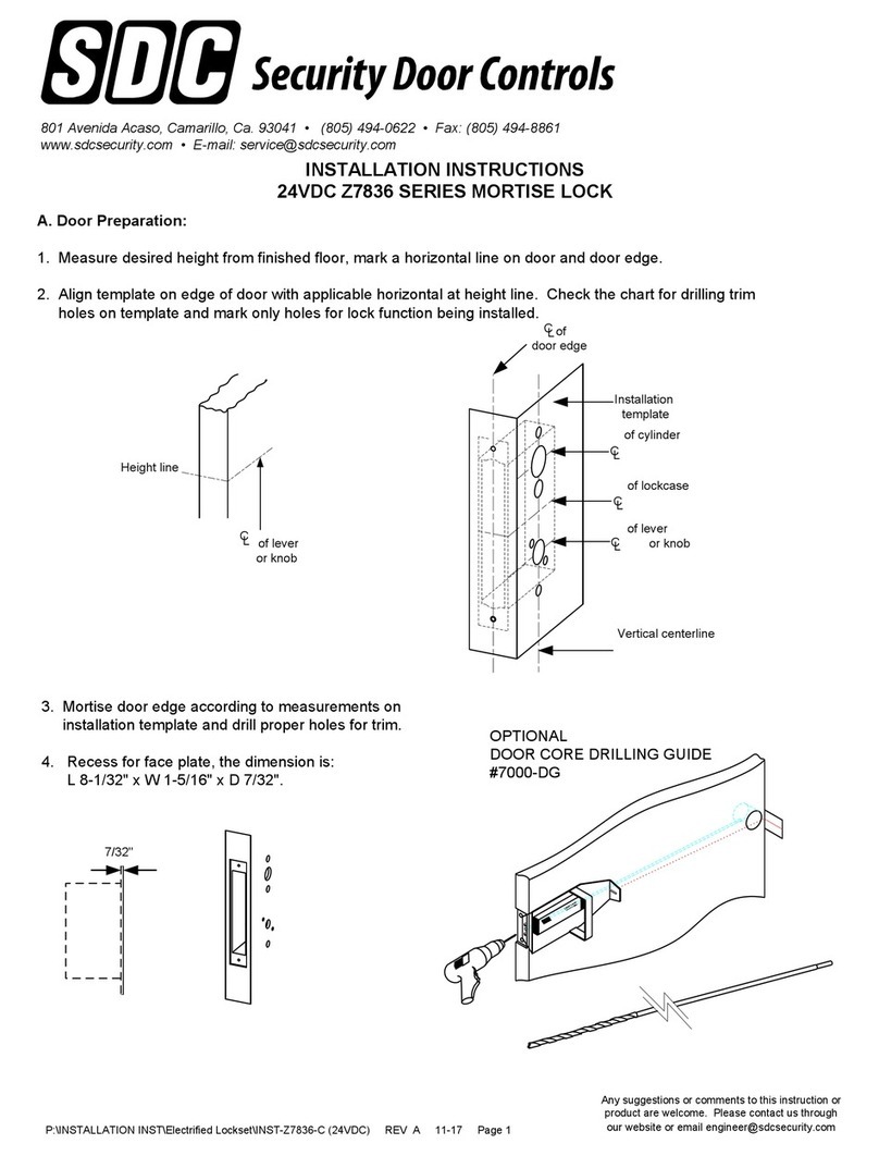 SDC Z7836 Series installation instructions