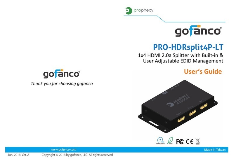 gofanco PRO-HDRsplit4P-LT user guide