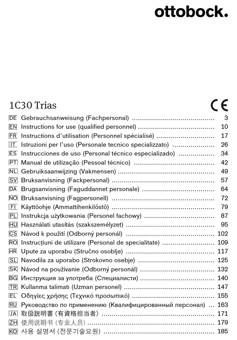 Otto Bock 1C30 Trias User manual