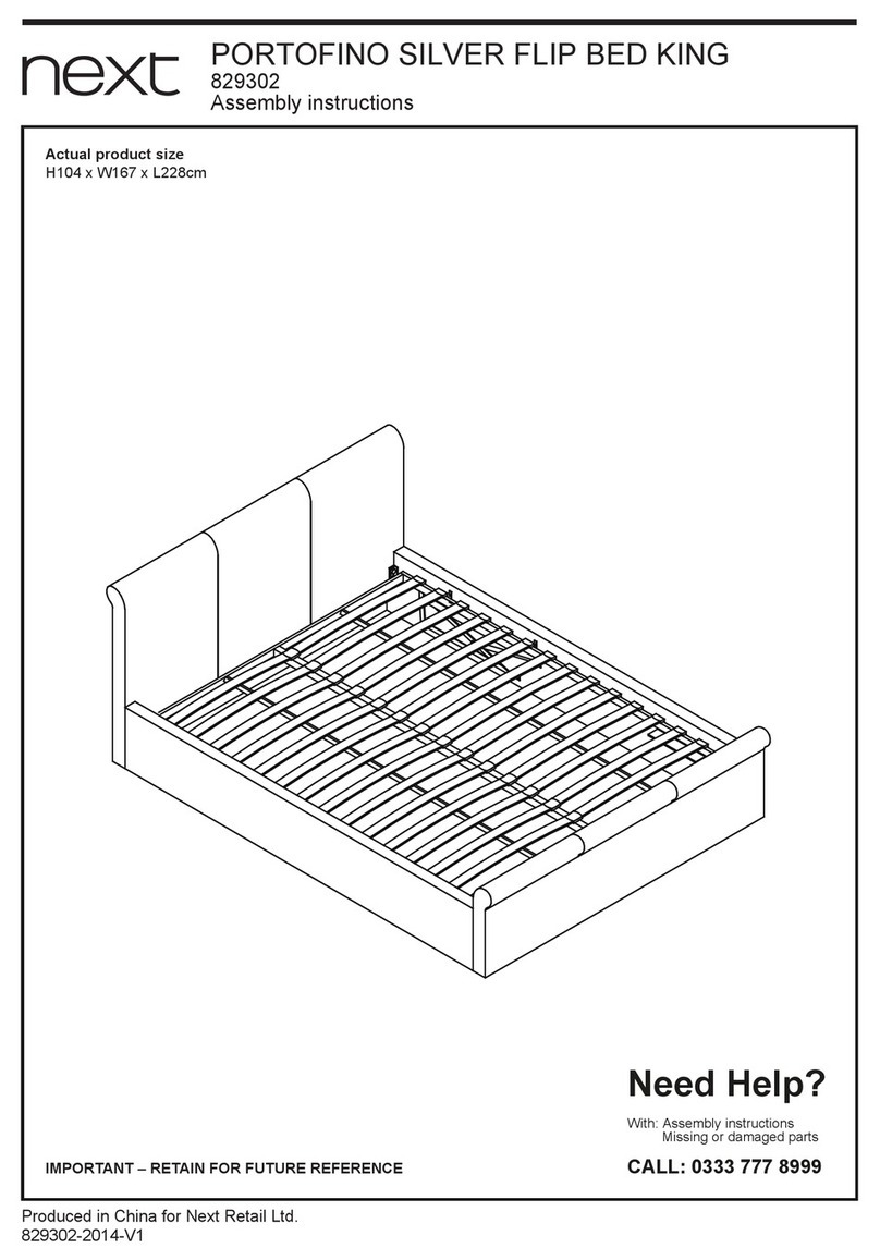 Next PORTOFINO SILVER FLIP BED KING User manual Next PORTOFINO SILVER FLIP BED KING User manual
