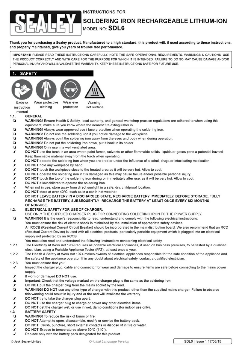 Sealey SDL6 instructions