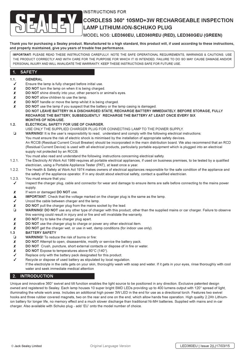 Sealey LED360EU instructions