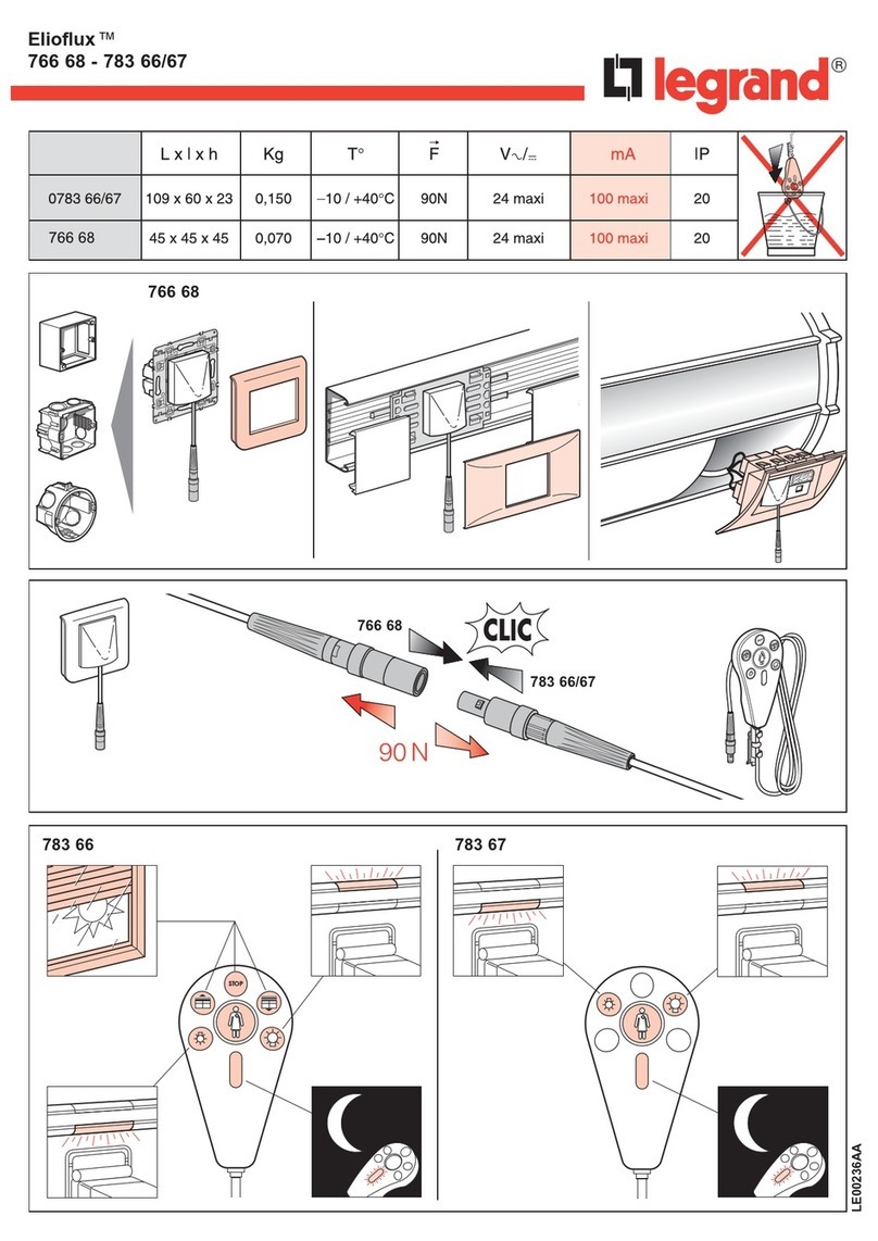 LEGRAND Elioflux 766 68 quick start guide