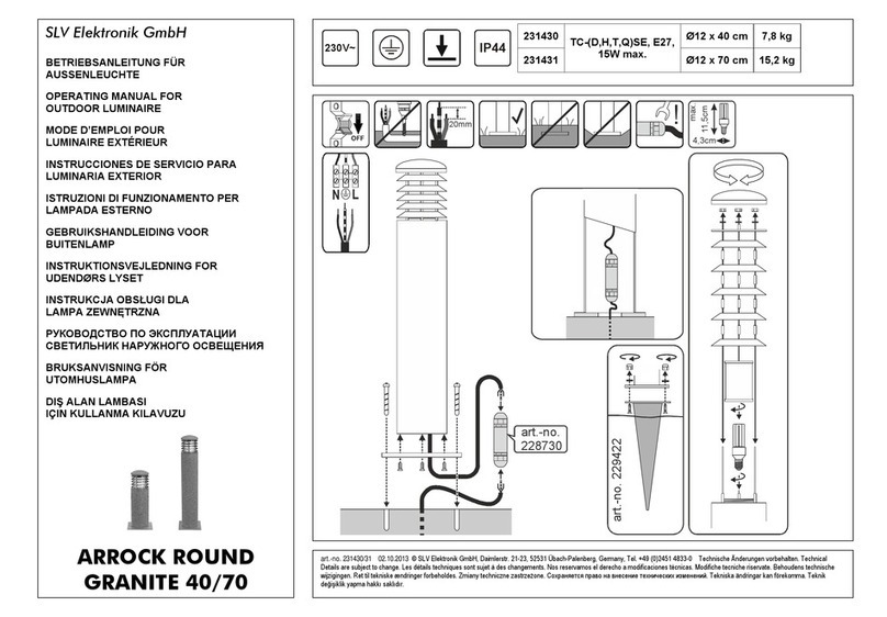 SLV Elektronik ARROCK ROUND GRANITE 40 operating manual
