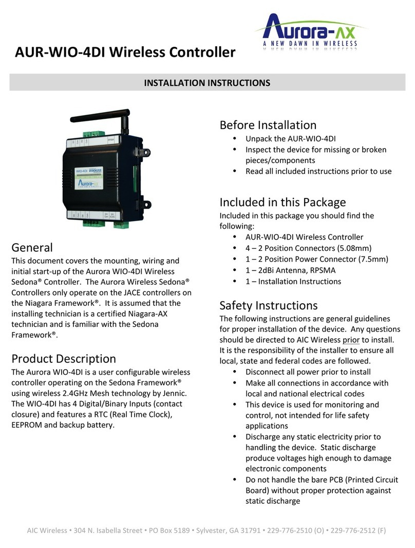 AIC	Wireless Aurora-AX Sedona AUR-WIO-4DI installation instructions