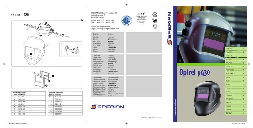Sperian Optrel p430 User instructions