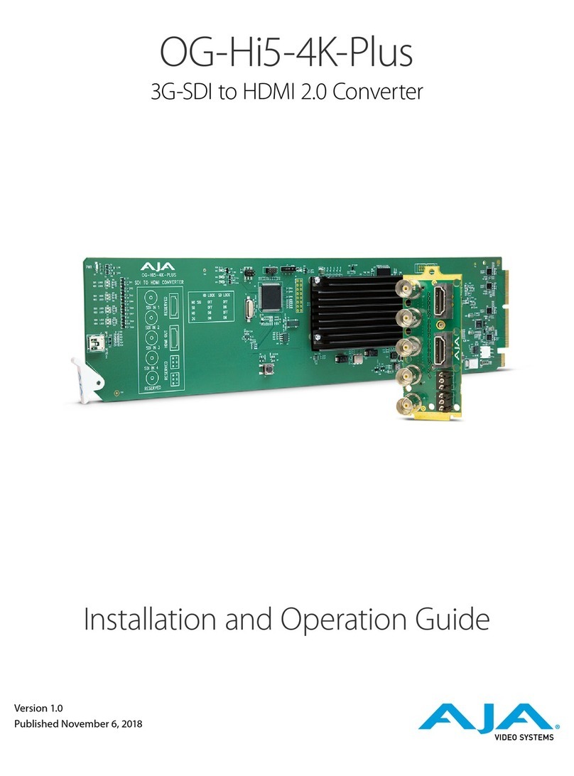 AJA OG-Hi5-4K-Plus Installation and operation guide