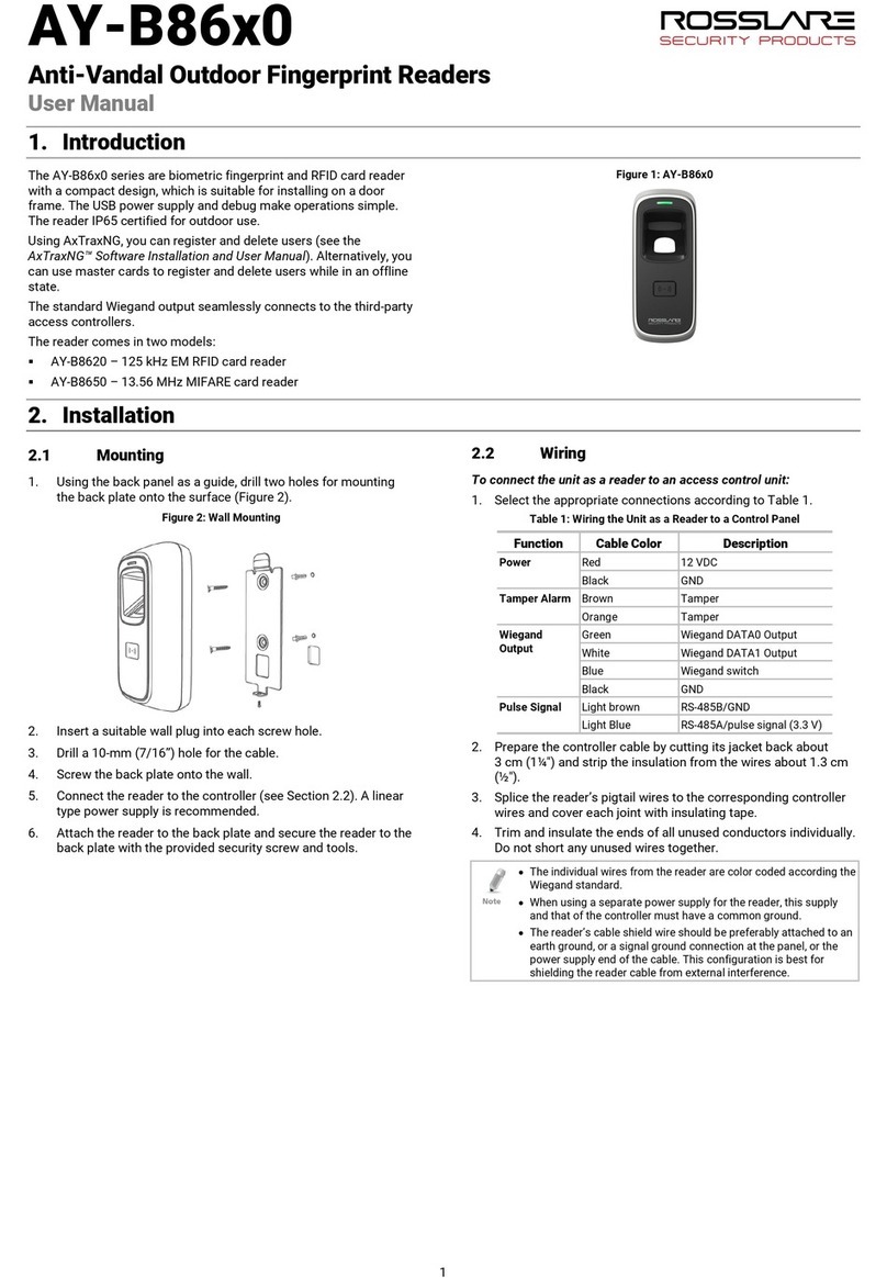 Rosslare AY-B8620 User manual