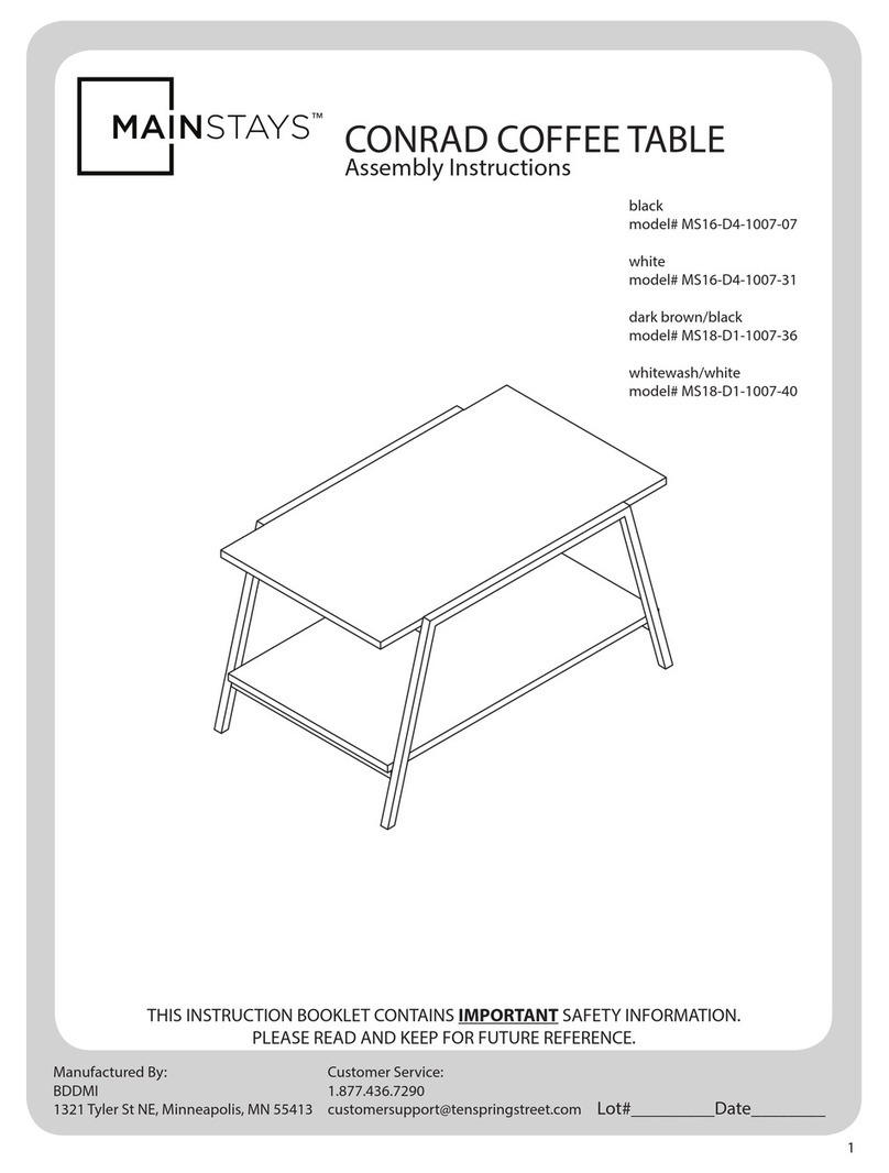 Mainstays CONRAD Series Assembly instructions Mainstays CONRAD Series Assembly instructions