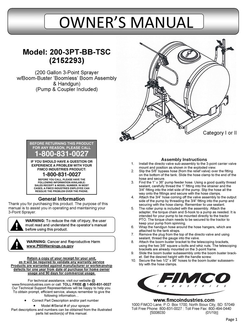 Fimco 200-3PT-BB-TSC User manual