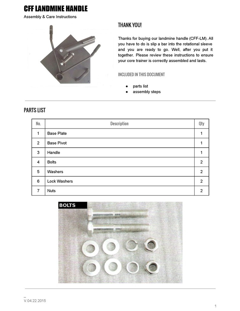CFF LANDMINE HANDLE Assembly & care instructions