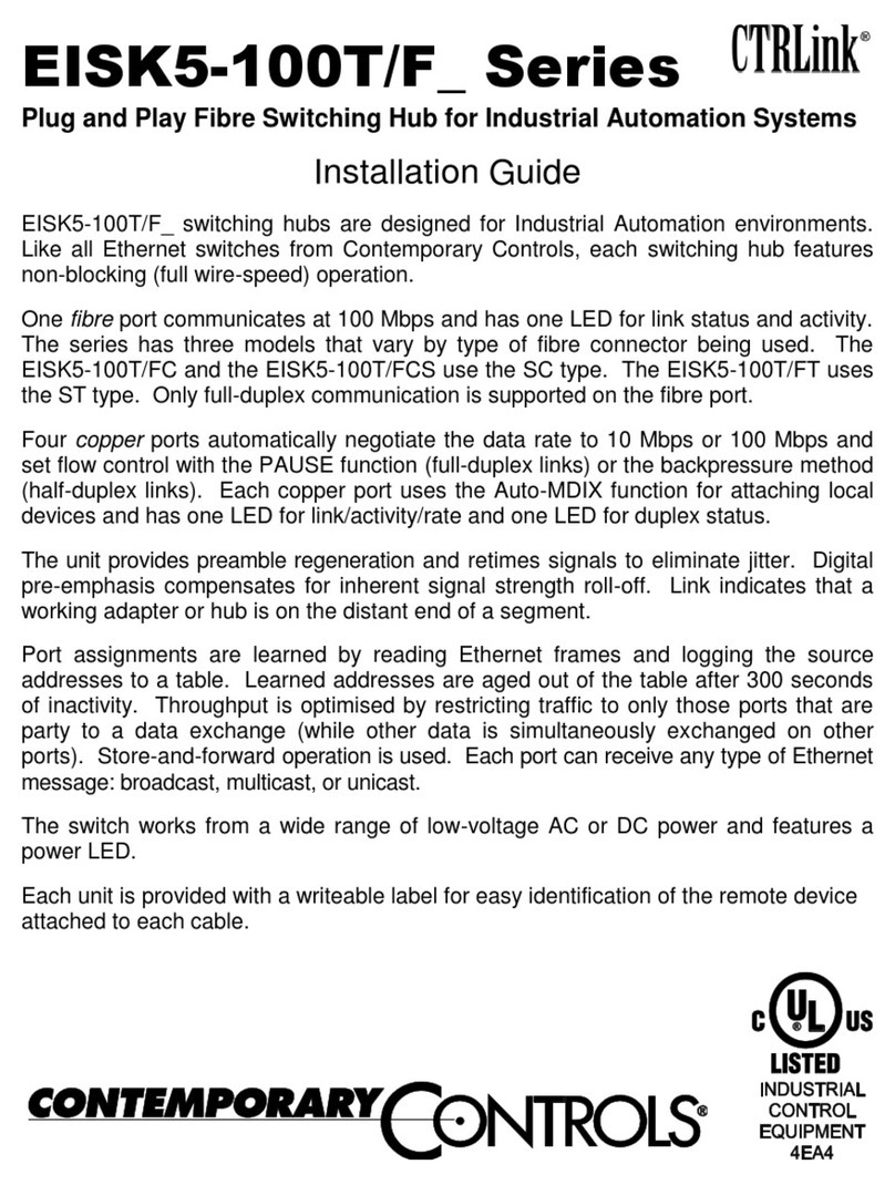 Contemporary Controls EISK5-100T/F Series User manual Contemporary Controls EISK5-100T/F Series User manual