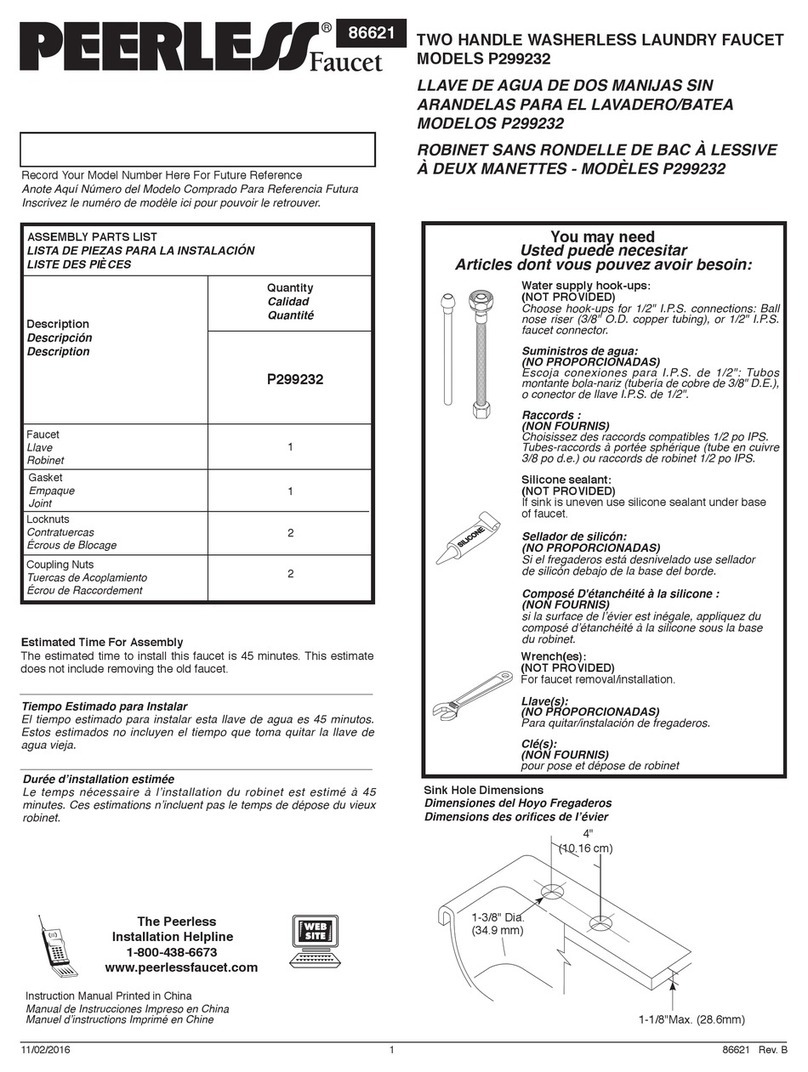 PEERLESS P299232 User manual