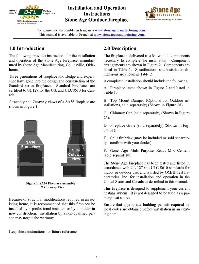 StoneAge SA 36 Installation and operation instructions
