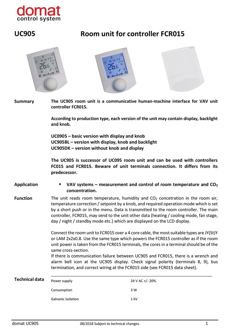 domat UC905 quick start guide