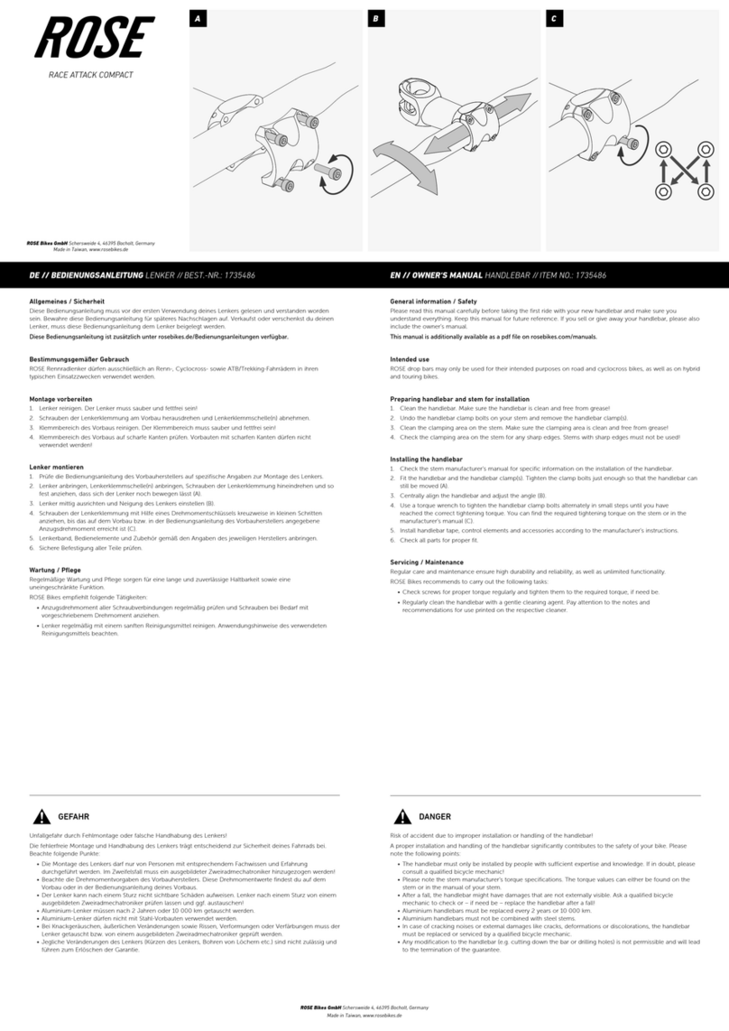 Rose electronics RACE ATTACK COMPACT Configuration guide