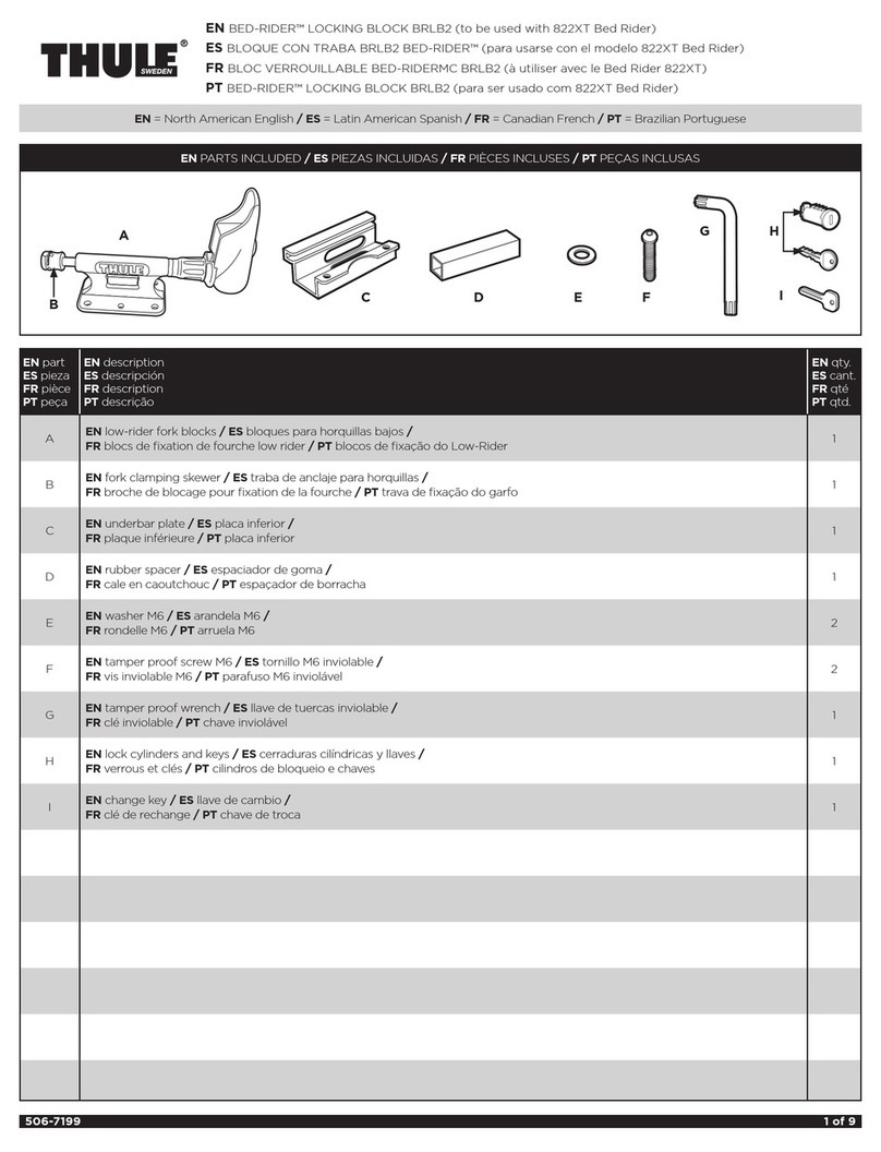 Thule BED-RIDER BRLB2 manual