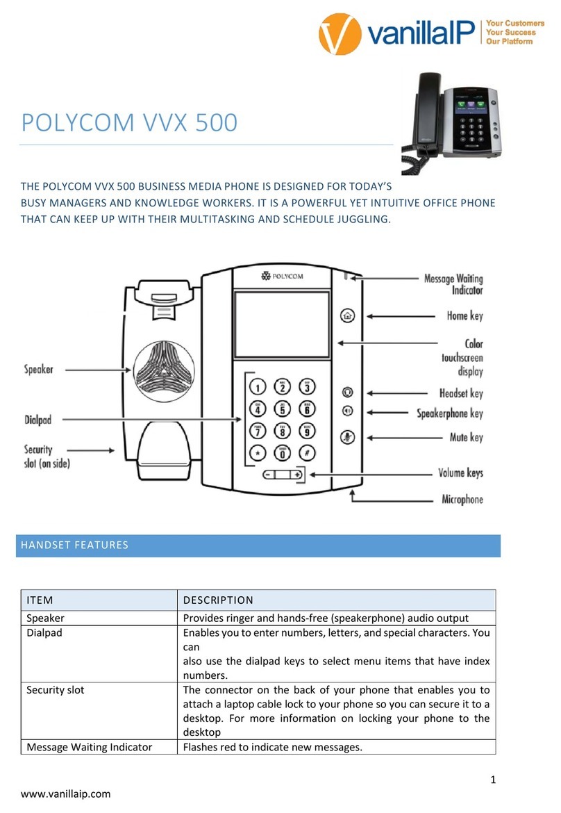 Polycom VVX 500 series User manual