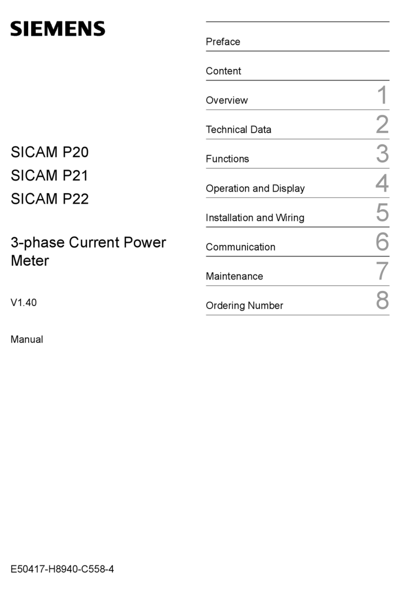 Siemens SICAM P20 User manual