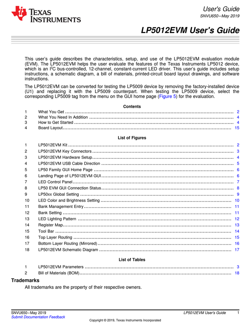 Texas Instruments LP5012EVM User manual