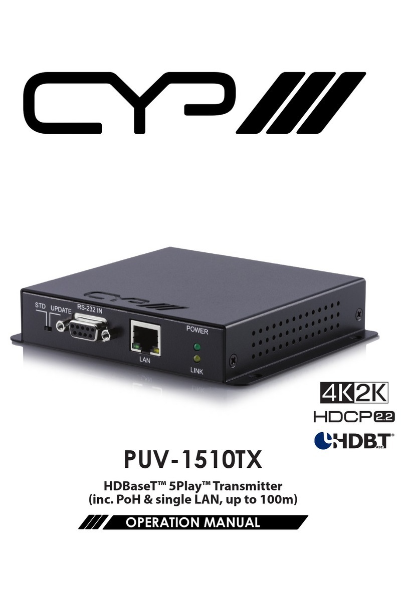 CYP PUV-1510TX User manual CYP PUV-1510TX User manual