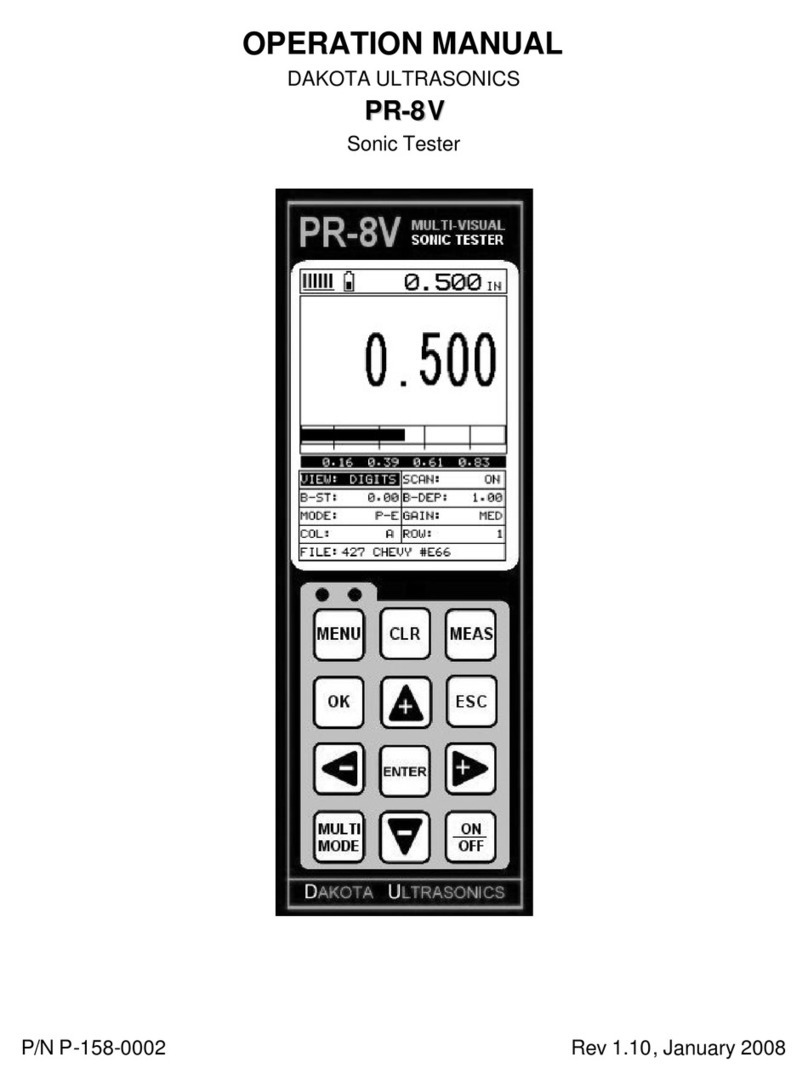 DAKOTA ULTRASONICS PR-8V Operation manual