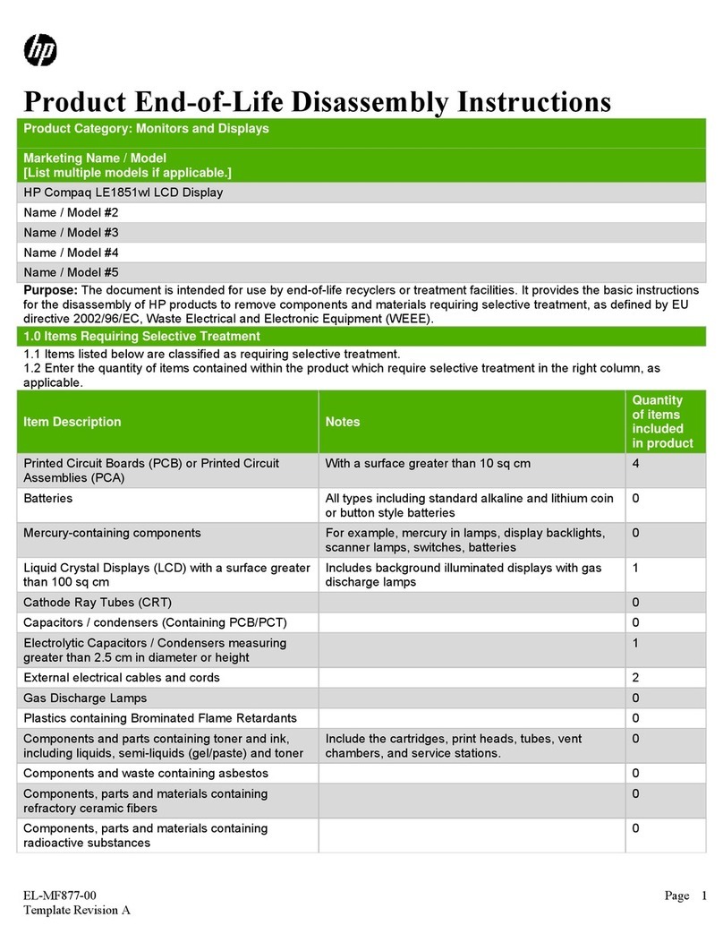 HP Compaq LE1851wl Installation instructions HP Compaq LE1851wl Installation instructions