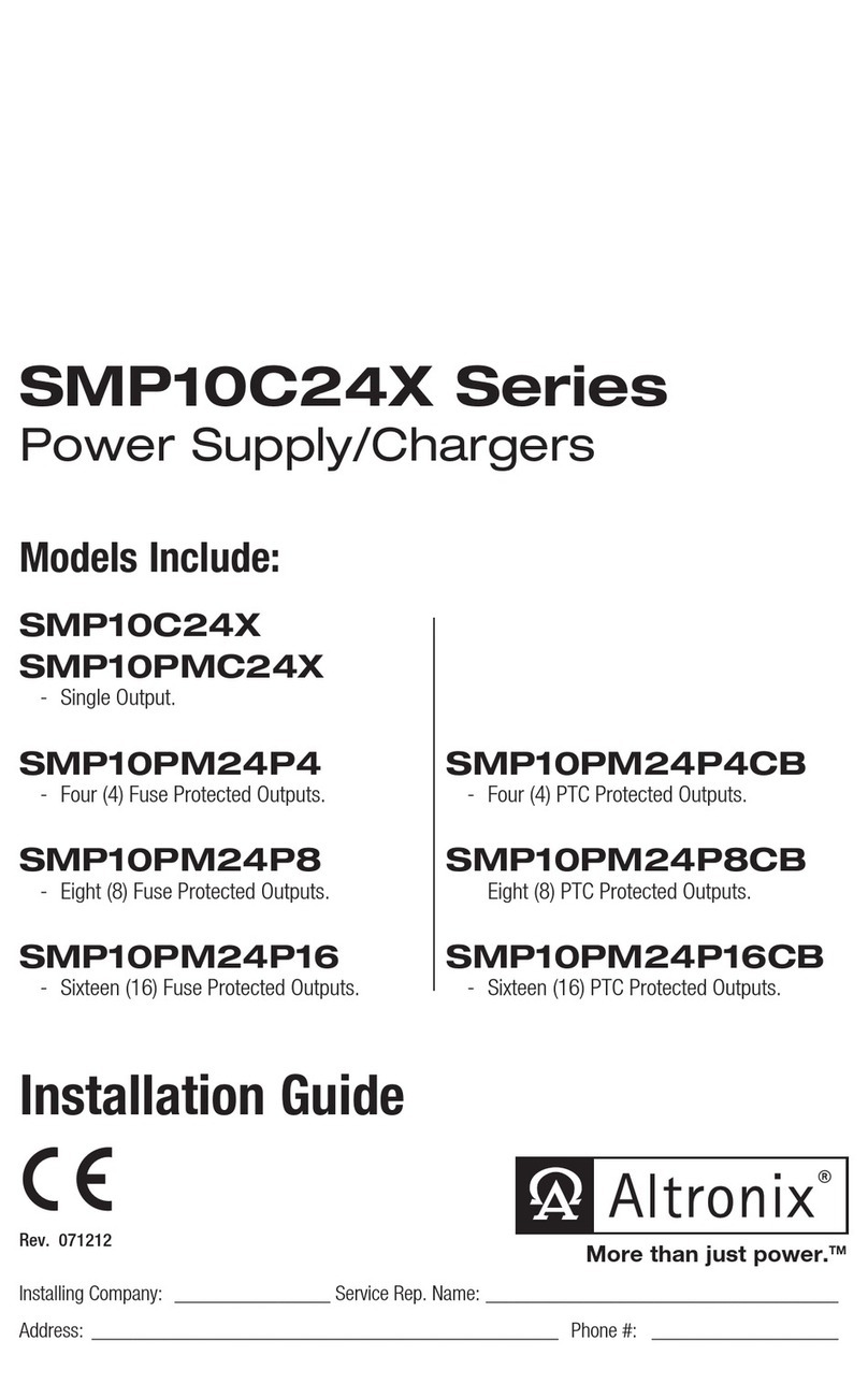 Altronix SMP10C24X Series User manual Altronix SMP10C24X Series User manual