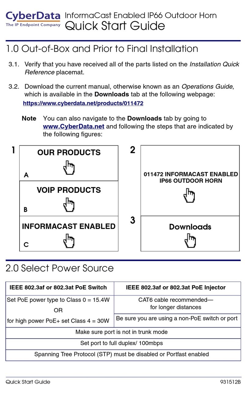 CyberData 011472 User manual
