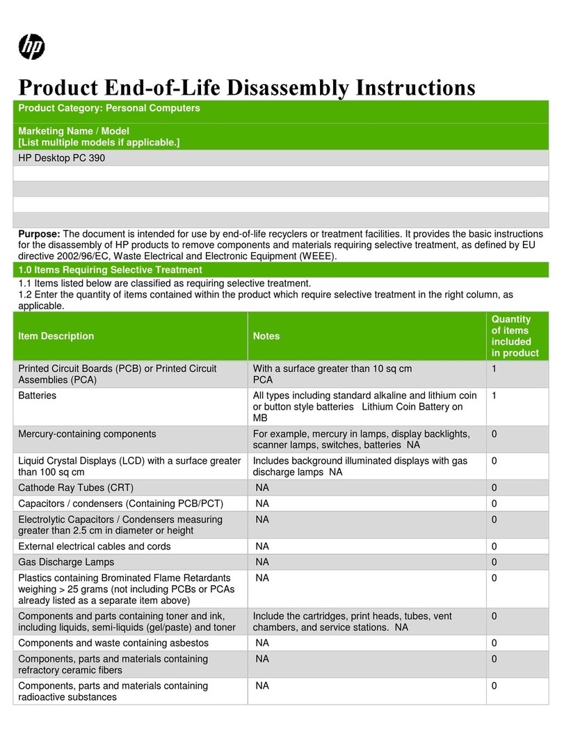HP Desktop PC 390 Installation instructions