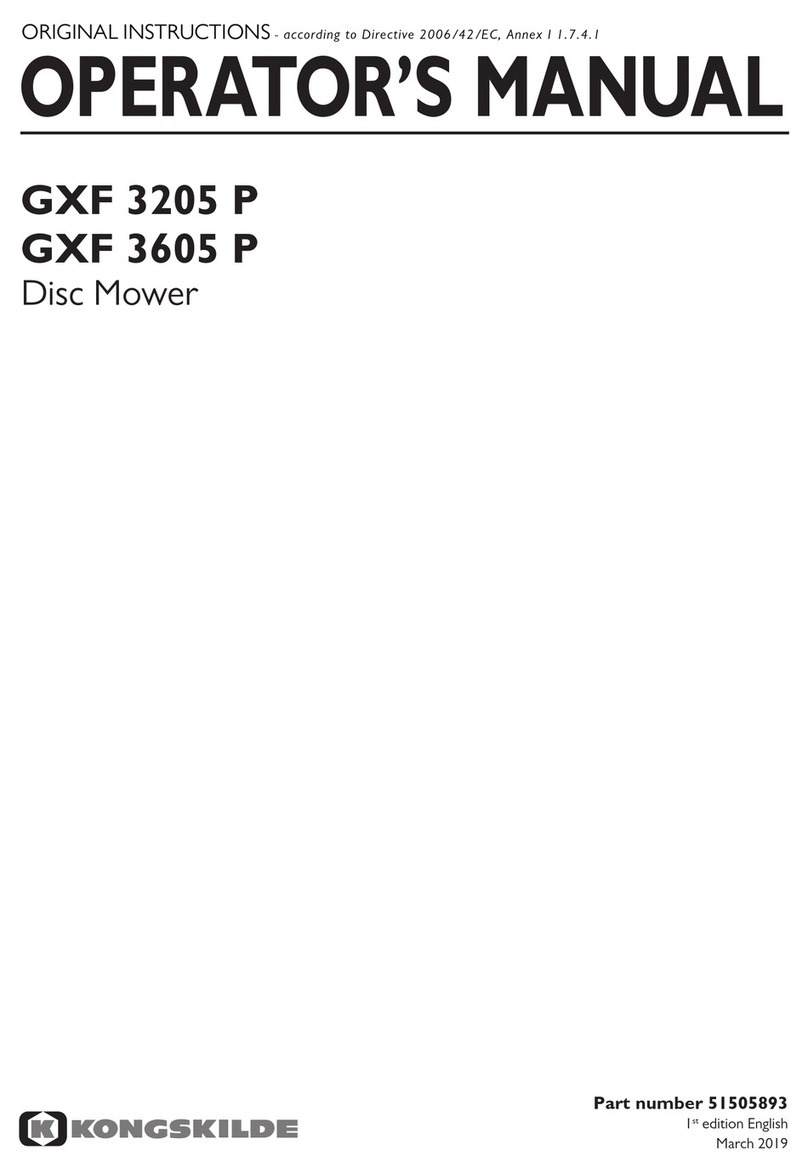 Kongskilde GXF 3205 P User manual