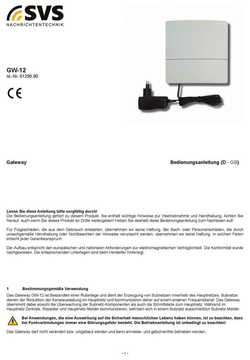 SVS GW-12 User manual