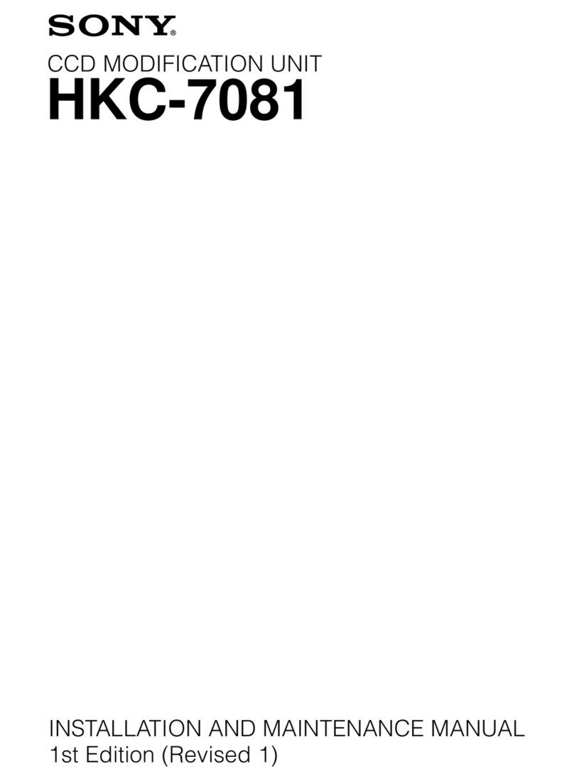 Sony HKC-7081 Installation and maintenance manual
