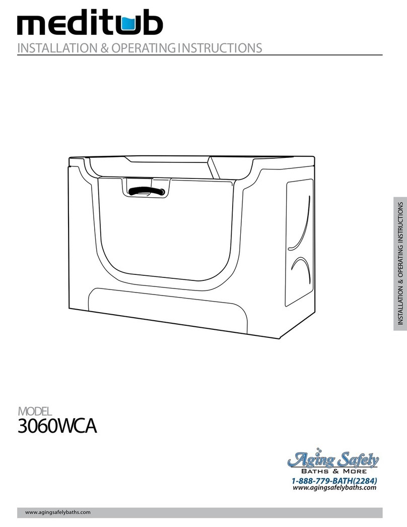 Meditub 3060WCA Installation & operating instructions