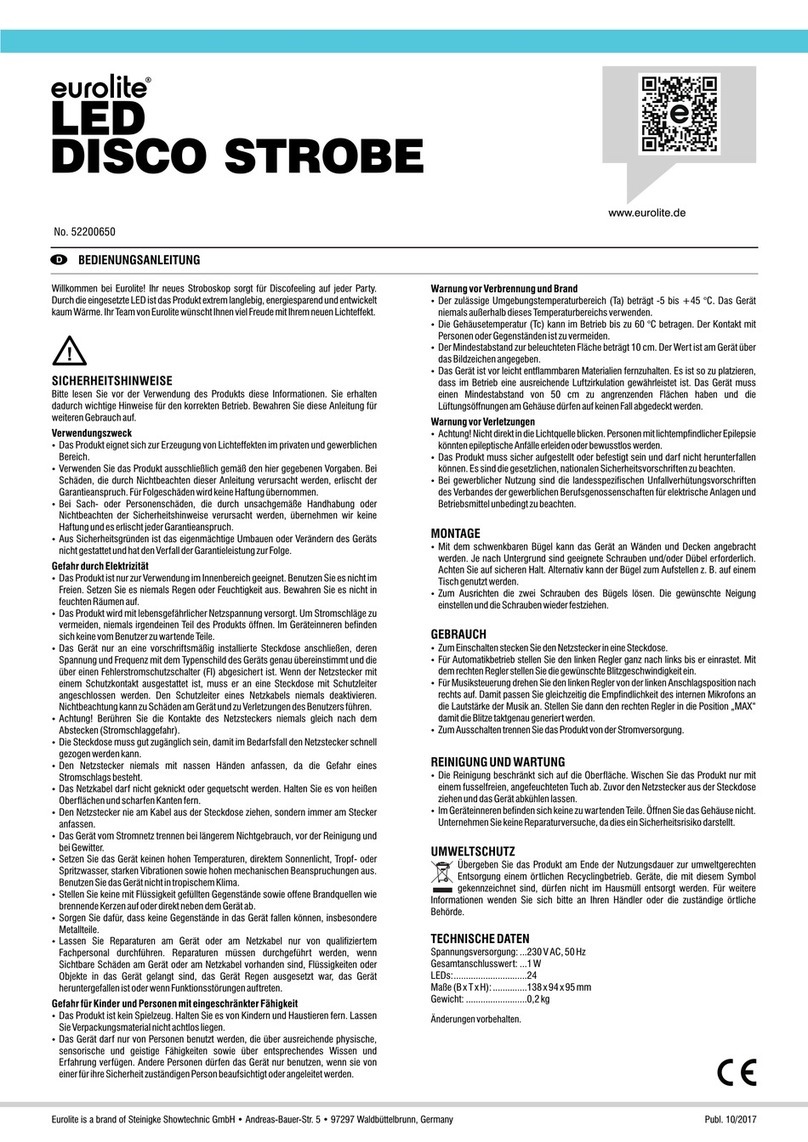 EuroLite 52200650 user manual