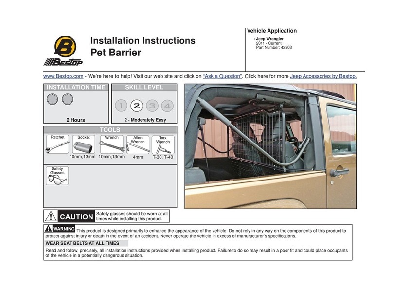 Bestop 42503 installation instructions