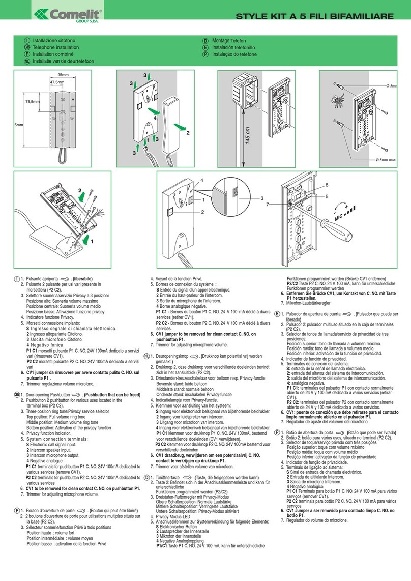 Comelit FT KIT 06 User manual