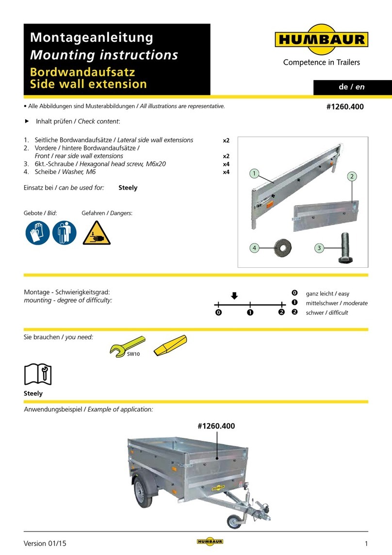 Humbaur Steely 1260.400 Mounting instructions