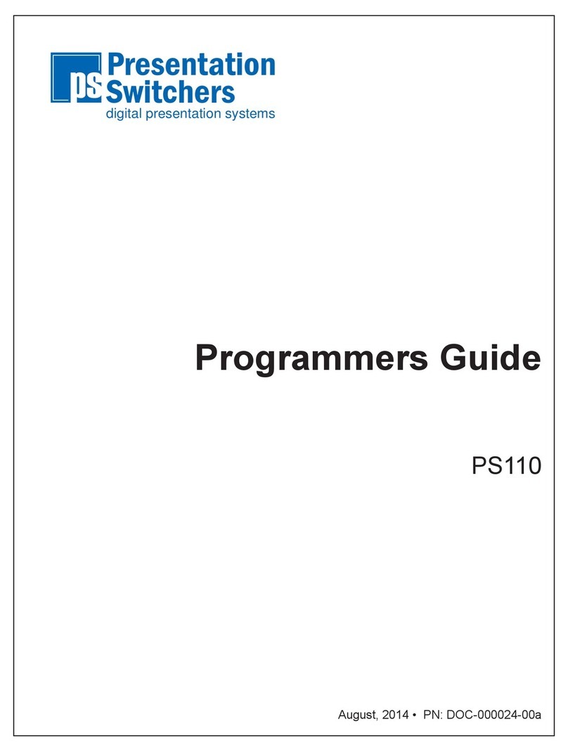 Presentation Switchers PS110 Programmer's guide