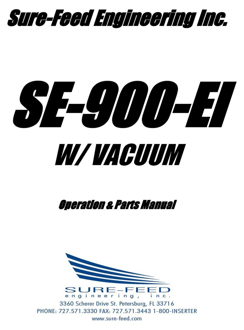 Sure-Feed Engineering SE-900-EI Operations & parts manual Sure-Feed Engineering SE-900-EI Operations & parts manual