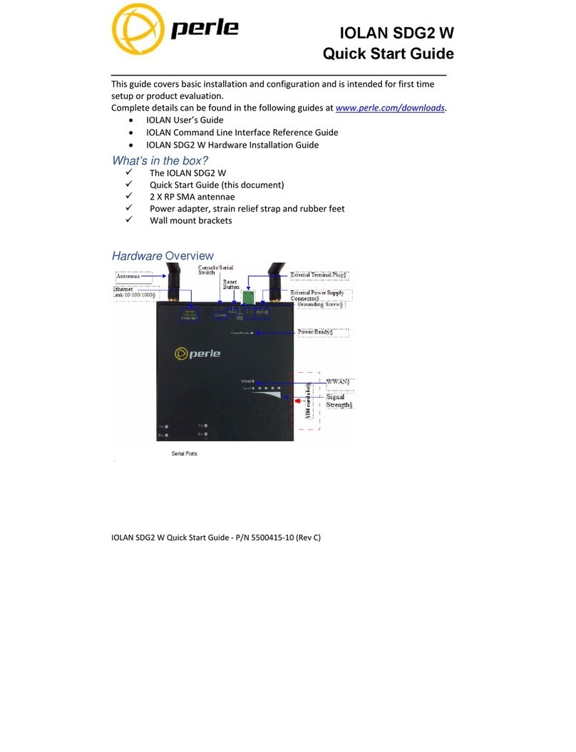 Perle IOLAN SDG2 W User manual Perle IOLAN SDG2 W User manual