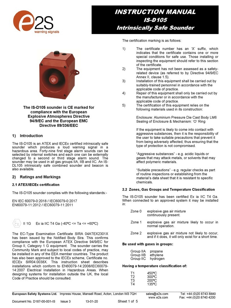 E2S IS-D105 instruction manual